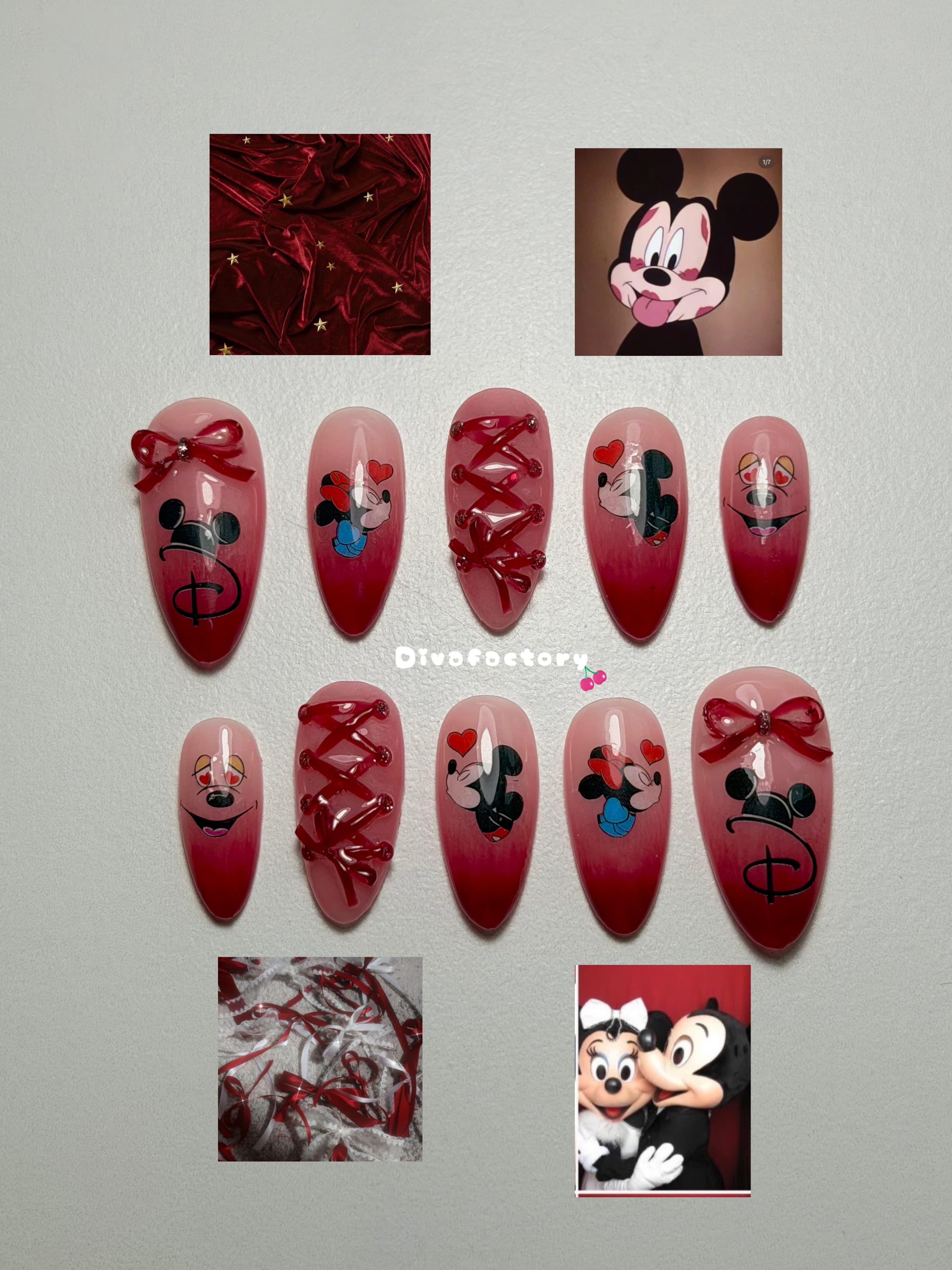 Disney’s kiss - Press on nails